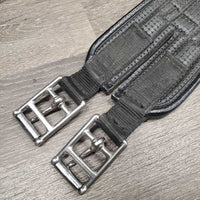 Nylon Web Neoprene Girth, 1x els *gc, dirty, hair, stains, rubs, faded, residue
