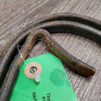 Narrow Western Throatlatch *gc/fair, NO buckle, No Screws, edges scrapes
