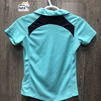 JUNIORS V Neck Polo Shirt *gc, stains, snags, rubs, pills, undone seam