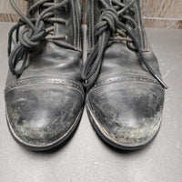 Paddock Boots, hvy laces *gc/fair, faded, dirty, rubs, v.scraped toes, older