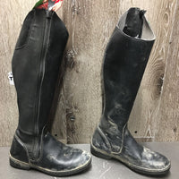 JUNIORS Pr Dress Boots, zips *vgc, v.dirty, rubs