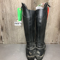 JUNIORS Pr Dress Boots, zips *vgc, v.dirty, rubs
