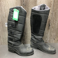 JUNIORS Tall Winter Riding Boots, veclro *vgc, v.dirty, rubs

