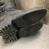 JUNIORS Tall Winter Riding Boots, veclro *vgc, v.dirty, rubs
