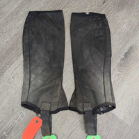 Pr Micro Suede Half Chaps *fair, dirty, rubs, faded, peeling

