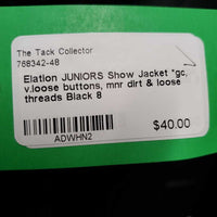 JUNIORS Show Jacket *gc, v.loose buttons, mnr dirt & loose threads
