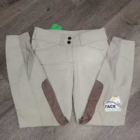 JUNIORS Euro Seat Breeches *gc/fair, seam puckeres, discolored seat & legs, snags, rubs, pills
