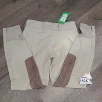 JUNIORS Euro Seat Breeches *gc/fair, seam puckeres, discolored seat & legs, snags, rubs, pills
