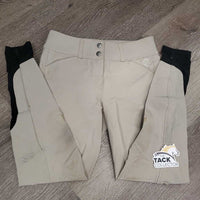 Euro Seat Breeches *gc/fair, v.dingy, seam puckers, rubs, pilly, snags, v.discolored seat & legs, hole, pulled seat seams
