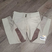 JUNIORS Euro Seat Breeches *gc/fair, dingy, seam puckers, snags, pills, rubs, stains, discolored seat & legs
