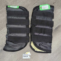 Pr Shipping Boots *gc/fair, clean, older, vclumpy, threads, shrunk?curled lining
