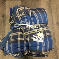 Lt Winter Blanket, tail *gc, 0 wpf, older, rubbed, mnr dirt, film, faded, repairs, tears, holes, stains, hair