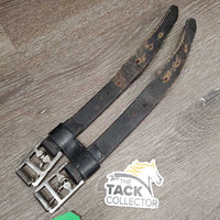 Leather Girth Extender, Roller buckels, moveable keepers *gc, clean, scrapes, rubs, xholes, creases
