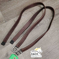 Pr "T-Bar" Stirrup Leathers, loops *vgc, xholes (no manufacturer holes)

