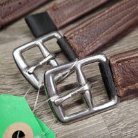 Pr "T-Bar" Stirrup Leathers, loops *vgc, xholes (no manufacturer holes)
