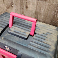 Hard Plastic Grooming Box, Hard Top Lid *gc, dirty, scratches, spots, No trays or dividers
