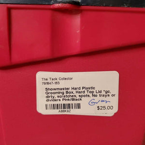 Hard Plastic Grooming Box, Hard Top Lid *gc, dirty, scratches, spots, No trays or dividers