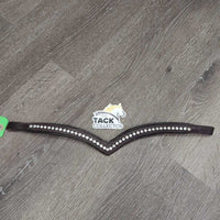 'V' Padded Leather & Bling Browband *xc, mnr dirty seams
