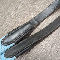 Pr "Rainbow" Rubber Reins *gc, gunk, stains, clean & mnr dirt, rubs, bare spots
