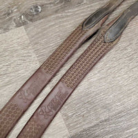 Pr Thick Soft Rubber Reins *gc, mnr dirt, v.thin rubber, edge scrapes, creases, knicks/slices, faded spots