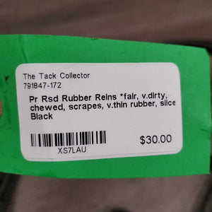 Pr Rsd Rubber Reins *fair, v.dirty, chewed, scrapes, v.thin rubber, slice