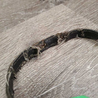Nubby POW Spurs, Leather Bling Spur Straps *vgc, clean, mnr scuffs *Straps: poor, threads, rips, peeled
