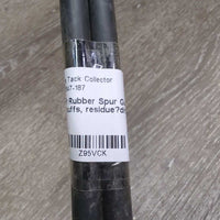 Pr Rubber Spur Guards *gc, scuffs, residue?dirt
