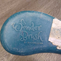 Shaped Hard Short & Fine Plastic Brush *gc/fair, v.hairy, v.scraped, faded, stuck sticker
