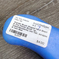 Shaped Hard Short & Fine Plastic Brush *gc, faded/discolored, mnr hair, scrapes & rubs
