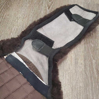 Sheepskin & Quilt Lg Belly Short Girth Cover *gc, clean, mnr dirty & hairy, fading & discolored
