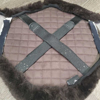Sheepskin & Quilt Lg Belly Short Girth Cover *gc, clean, mnr dirty & hairy, fading & discolored
