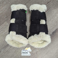 "Turnout Boot Air" Fleece Lined Closed Boots, velcro *gc, clean, stains, rubs, stains, v.hairy velcro, clumpy, peeling
