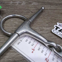 Thin French Link Full Cheek Bit, flat center bar *gc, clean, dull, scratches, scuffs, rubs
