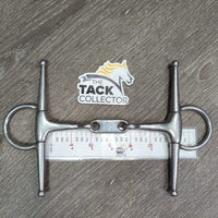 Thin French Link Full Cheek Bit, flat center bar *gc, clean, dull, scratches, scuffs, rubs
