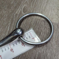 Med Hollow Mouth Loose Ring Snaffle Bit *gc, clean, rubs, scratches, chews
