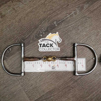 Sweet Iron French Link Hunter D Ring Bit, ball lozenge *gc, clean, rusty, residue, rubs, scuffs
