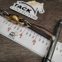 Sweet Iron French Link Hunter D Ring Bit, ball lozenge *gc, clean, rusty, residue, rubs, scuffs
