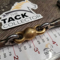 Sweet Iron French Link Hunter D Ring Bit, ball lozenge *gc, clean, rusty, residue, rubs, scuffs
