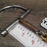 Sweet Iron French Link Hunter D Ring Bit, ball lozenge *gc, clean, rusty, residue, rubs, scuffs
