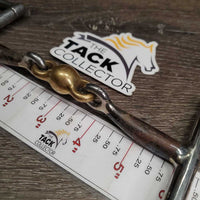 Sweet Iron French Link Hunter D Ring Bit, ball lozenge *gc, clean, rusty, residue, rubs, scuffs
