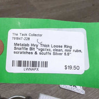 Hvy Thick Loose Ring Snaffle Bit *vgc/xc, clean, mnr rubs, scratches & scuffs
