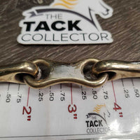 Thin French Link Loose Ring Bit, center bar *gc/fair, oxidized, v.stained, chews
