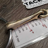 Thin French Link Loose Ring Bit, center bar *gc/fair, oxidized, v.stained, chews
