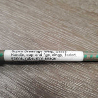 Dressage Whip, Gellee Handle, cap end *gc, dingy, faded, stains, rubs, mnr snags