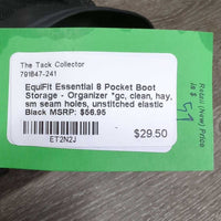 8 Pocket Boot Storage - Organizer *gc, clean, hay, sm seam holes, unstitched elastic
