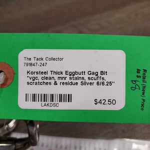 Thick Eggbutt Gag Bit *vgc, clean, mnr stains, scuffs, scratches & residue