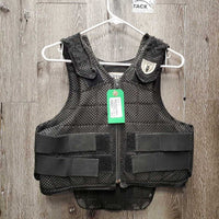 JUNIORS Small Cell Mesh Safety Vest *08/2014 *fair, rubs, threads, v.frayed/clumpy, holey edges, mnr hair