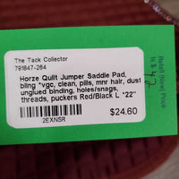 Quilt Jumper Saddle Pad, bling *vgc, clean, pills, mnr hair, dust, unglued binding, holes/snags, threads, puckers