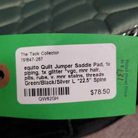 Quilt Jumper Saddle Pad, 1x piping, 1x glitter *vgc, mnr hair, pills, rubs, v. mnr stains, threads
