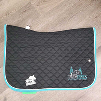 Quilt Jumper Saddle Pad, 'Twin Pines Equestrian' *vgc, clean, mnr hair, residue, rubs, stains, puckers, pills
